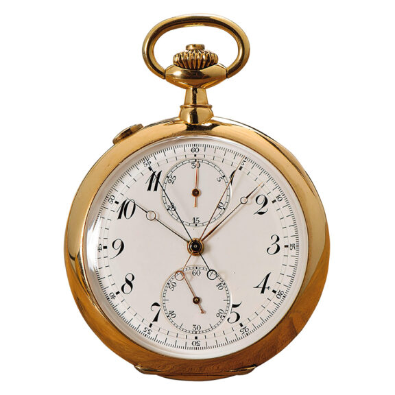 French gold split seconds chronograph Circa 1910