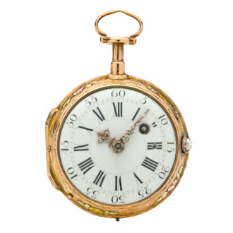 French attractive multi-coloured gold repeating watch Circa 1760