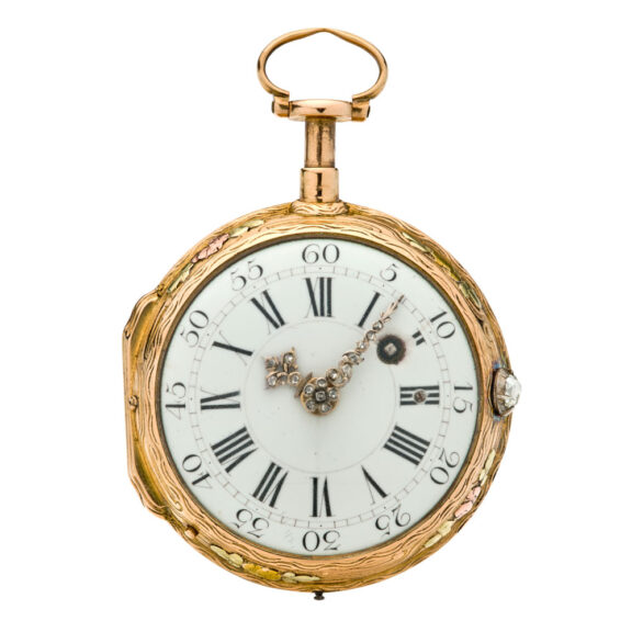 French attractive multi-coloured gold repeating watch Circa 1760 French attractive multi-coloured gold repeating watch Circa 1760