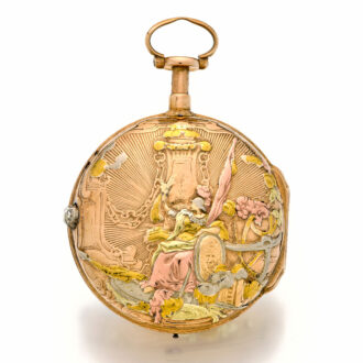 French attractive multi-coloured gold repeating watch Circa 1760