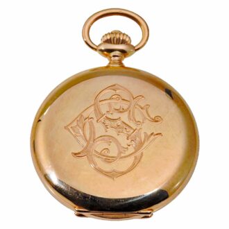 Swiss pink gold hunting cased pocket watch Circa 1890