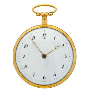 Fine and rare gold Swiss quarter repeating musical watch Circa 1810