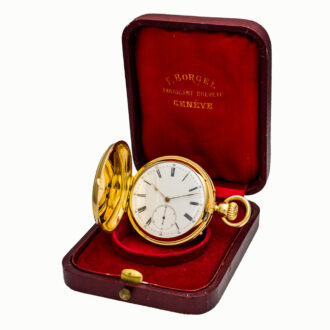 Swiss 18 carat gold hunting cased pocket chronometer Circa 1870