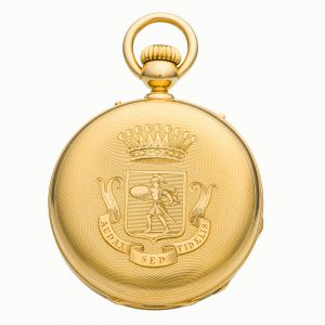 Swiss 18 carat gold hunting cased pocket chronometer Circa 1870