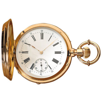 Swiss gold hunting cased pocket watch Circa 1877