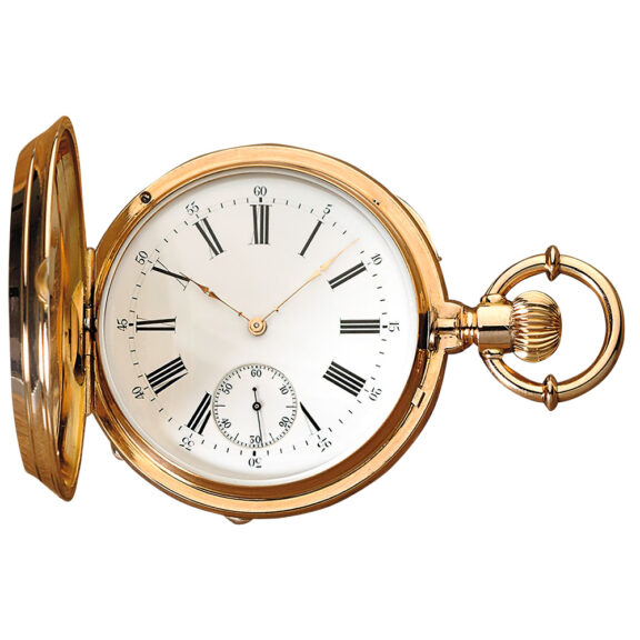 Swiss gold hunting cased pocket watch Circa 1877 Swiss gold hunting cased pocket watch Circa 1877