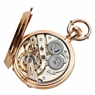Swiss gold hunting cased pocket watch Circa 1877