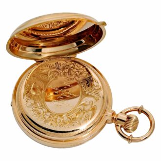 Swiss gold hunting cased pocket watch Circa 1877