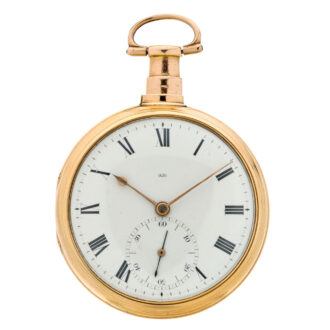 Heavy English gold watch with rack lever escapement Circa 1806