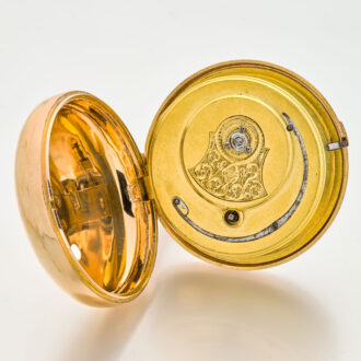 Heavy English gold watch with rack lever escapement Circa 1806
