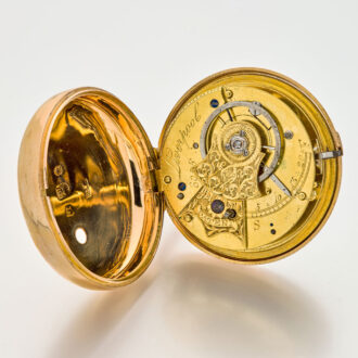 Heavy English gold watch with rack lever escapement Circa 1806