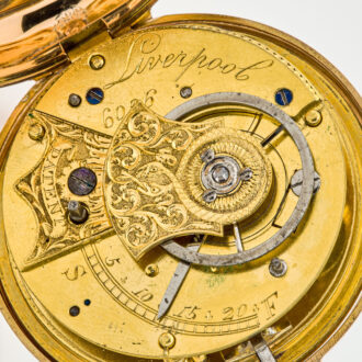Heavy English gold watch with rack lever escapement Circa 1806