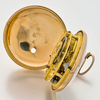 Heavy English gold watch with rack lever escapement Circa 1806