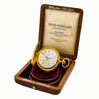 Swiss yellow gold hunting cased minute repeater Circa 1900