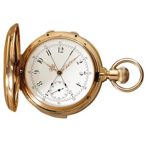 Swiss gold repeating watch with chronograph Circa 1880