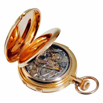 Swiss gold repeating watch with chronograph Circa 1880