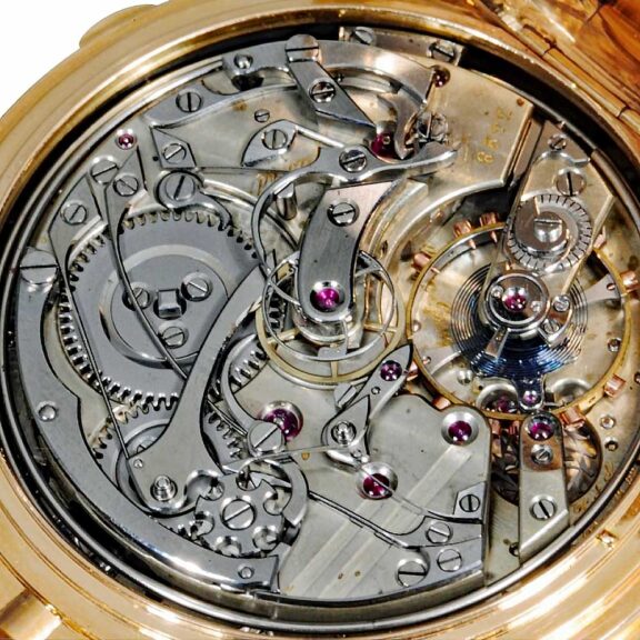Swiss gold repeating watch with chronograph Circa 1880 Swiss gold repeating watch with chronograph Circa 1880