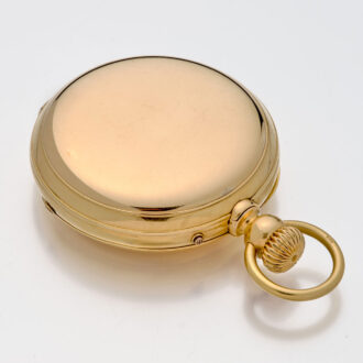 Solid English 18 carat gold chronograph pocket watch Circa 1882