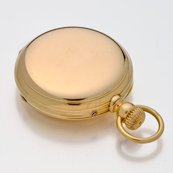 Solid English 18 carat gold chronograph pocket watch Circa 1882 Solid English 18 carat gold chronograph pocket watch Circa 1882