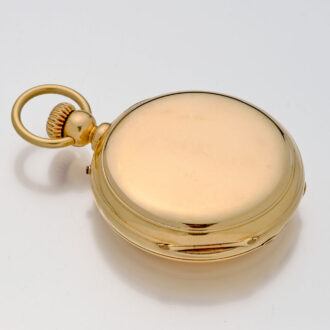Solid English 18 carat gold chronograph pocket watch Circa 1882