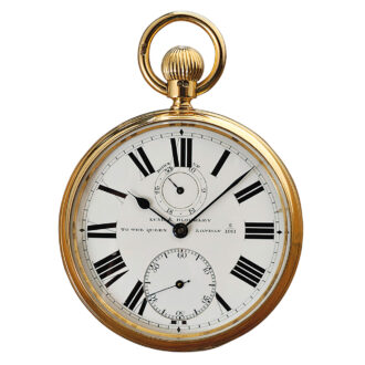 English gold watch with power reserve indication Circa 1885