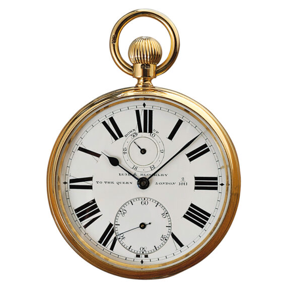English gold watch with power reserve indication Circa 1885
