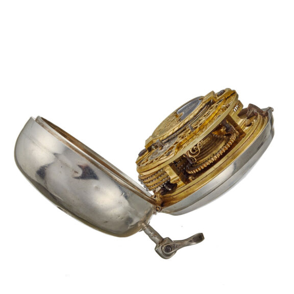 English silver pair cased keywind verge pocket watch Circa 1768 English silver pair cased keywind verge pocket watch Circa 1768
