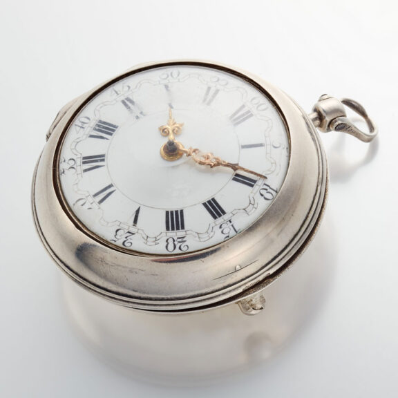 English silver pair cased keywind verge pocket watch Circa 1768 English silver pair cased keywind verge pocket watch Circa 1768