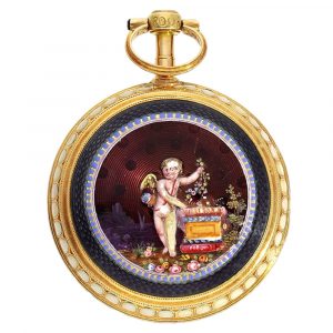 French gold watch with special enamelling technique Circa 1780