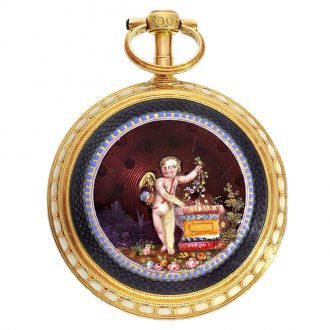 French gold watch with special enamelling technique Circa 1780