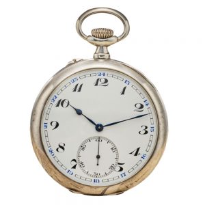 Swiss horological school silver lever watch Circa 1933