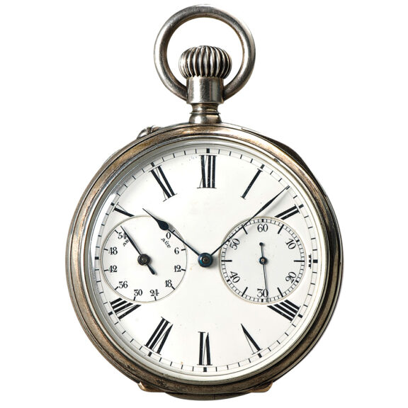 German extremely rare deck silver Chronometer Circa 1890