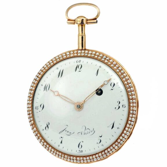 Swiss 18k rose gold enamel pocket watch Circa 1795 Swiss 18k rose gold enamel pocket watch Circa 1795