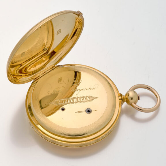 Danish/Swiss gold watch with chronometer escapement Circa 1855 Danish/Swiss gold watch with chronometer escapement Circa 1855