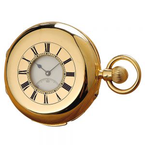 English gold half hunting cased pocket watch Circa 1895