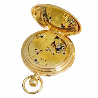 English gold half hunting cased pocket watch Circa 1895