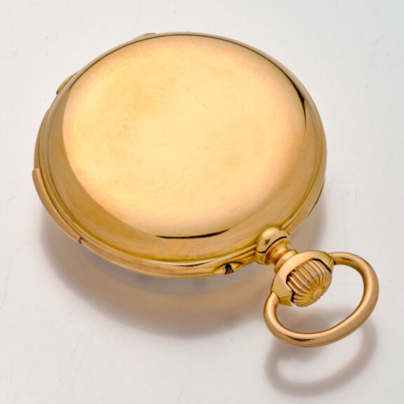 Fine Swiss 18K gold minute repeating keyless watch Circa 1900 Fine Swiss 18K gold minute repeating keyless watch Circa 1900