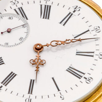 Fine Swiss 18K gold minute repeating keyless watch Circa 1900