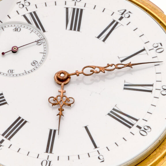 Fine Swiss 18K gold minute repeating keyless watch Circa 1900 Fine Swiss 18K gold minute repeating keyless watch Circa 1900