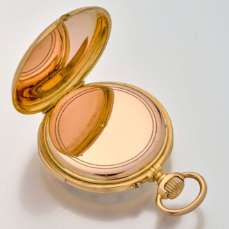 Fine Swiss 18K gold minute repeating keyless watch Circa 1900