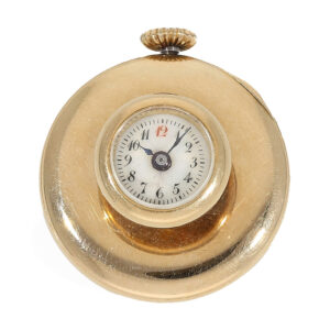 Swiss 14 Carat gold lever escapement buttonhole watch Circa 1900