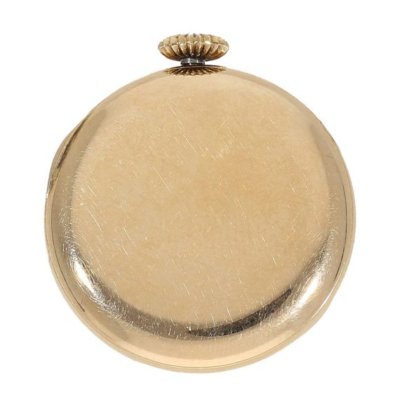 Swiss 14 Carat gold lever escapement buttonhole watch Circa 1900 Swiss 14 Carat gold lever escapement buttonhole watch Circa 1900