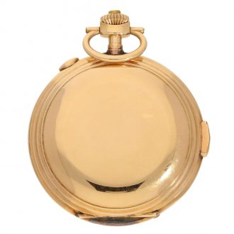 Swiss 14K gold minute repeating chronograph lever Circa 1900 Swiss 14K gold minute repeating chronograph lever Circa 1900