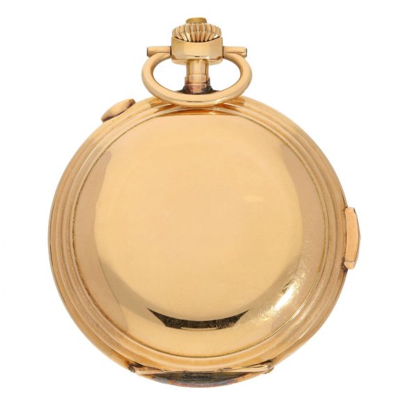 Swiss 14K gold minute repeating chronograph lever Circa 1900 Swiss 14K gold minute repeating chronograph lever Circa 1900