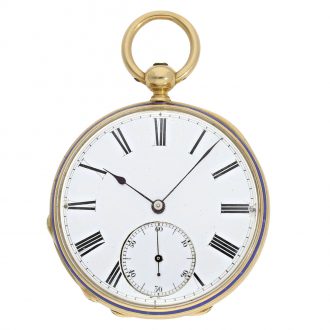 English 18k gold Lepine open faced pocket watch Circa 1850