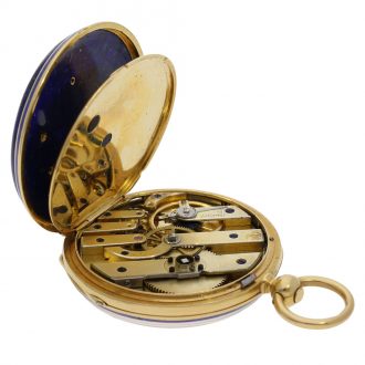 English 18k gold Lepine open faced pocket watch Circa 1850
