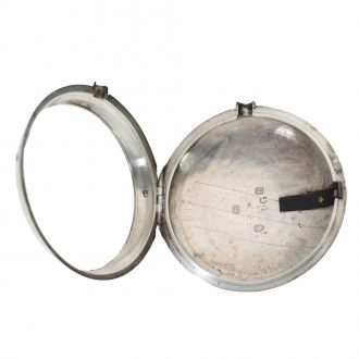 English silver watch with an enamel military painting Circa1800