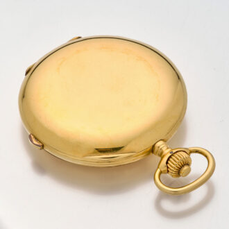 Swiss gold hunting cased chronograph pocket watch Circa 1920