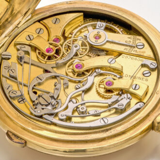 Swiss gold hunting cased chronograph pocket watch Circa 1920