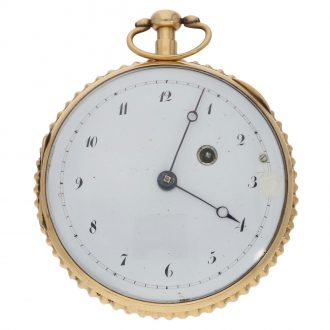 Swiss gold quarter repeating verge pocket watch Circa 1800